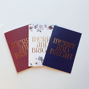 MERRY & BRIGHT RED Christmas Card